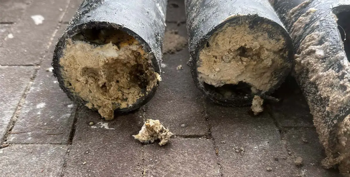 Verstopping door kalk